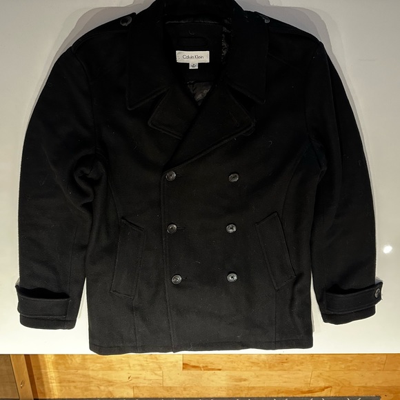 COPY - Calvin Klein Mens Pea Coat size Small - Picture 7 of 16